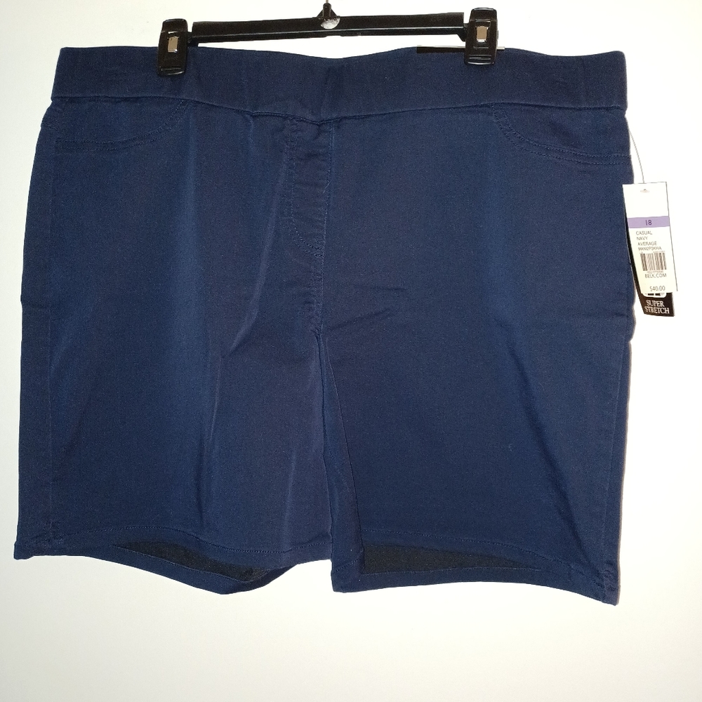 Navy Super Stretch Women's Shorts.  Size 18